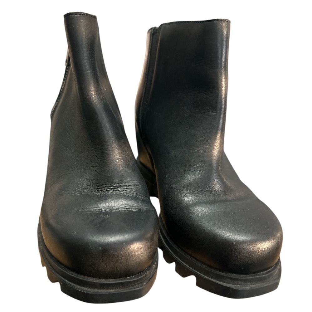 Sorel Joan of Arctic Wedge III Women's 5.5 Zip ankle/Chelsea Boot Black leather - Picture 4 of 9
